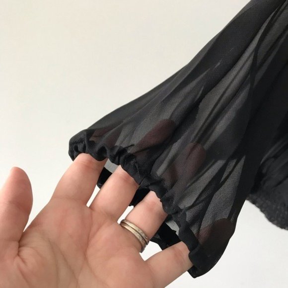 Rampage Pleated Flowy Beaded Cutout Blouse Top N30 - Picture 5 of 11